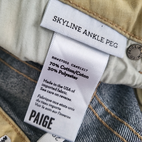 PAIGE Skyline Ankle Cuffed Low Rise Jeans Size 29 - Picture 9 of 10